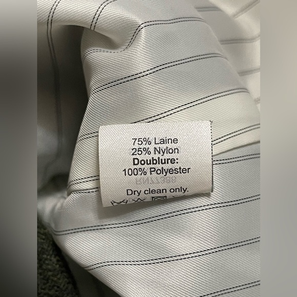 J. Crew Army Green Gold Buttons Wool Blend Career Style Blazer Size 0-Petite - Picture 9 of 10